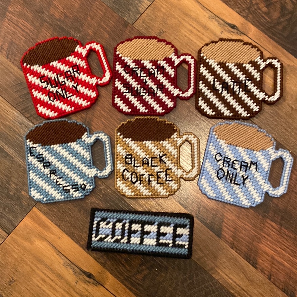 Handmade Coffee coasters and holder